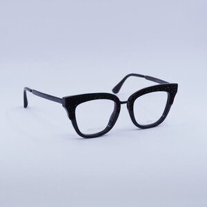 Jimmy Choo JC237 0807 00 Eyeglasses Black with Glitter 49mm Cat Eye Frame
